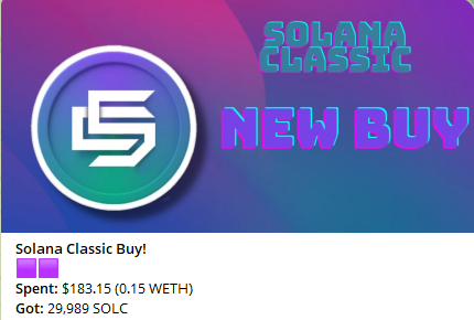 SolanaClassic's tweet photo. We are live!

Letsgo! You know where this is going. 

0/0 Tax - Renounced 

https://t.co/yHYSN6nW62 https://t.co/dvdp191KcO