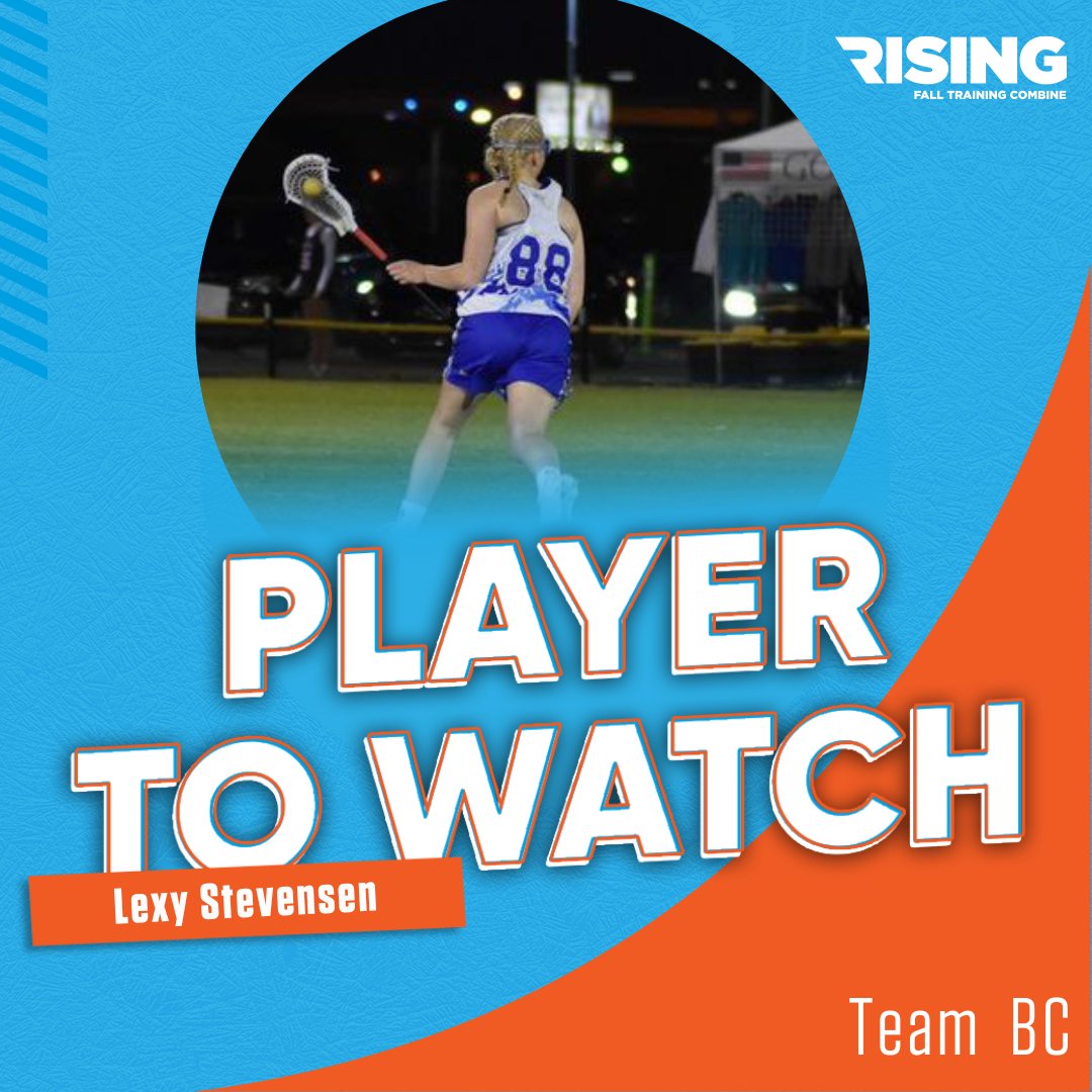 🚨 RISING FTC PLAYER TO WATCH 🚨

Lexy Stevenson
2024 Attack
Team BC

A very strong attacker with a great shot. Lexy sees the field well and works well with others on offense. She will score if she has opportunities to drive hard to the net.