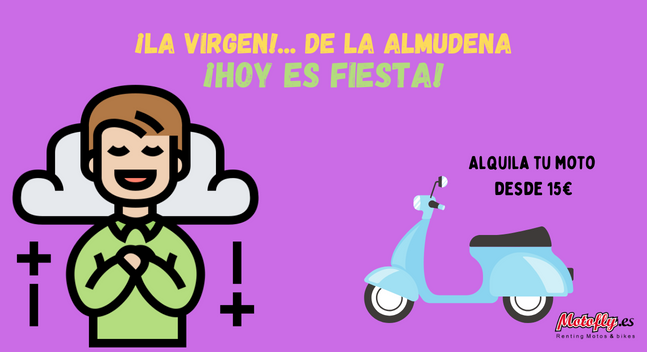 MotoFly_Rent's tweet photo. Celebra el #DiaDeLaAlmudena al máximo con el alquiler de motos más festivo🥳 de #Madrid. En Motofly estamos a tu completa disposición. 
¡Te esperamos!🛵
Reserva en https://t.co/Pfppvh7rme #AlquilerMotos https://t.co/szsIMvP4J7