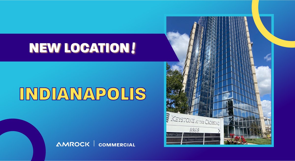 We are excited to announce that Amrock Commercial has officially opened an office in Indianapolis! Contact Sara Barrett at SaraBarrett@amrock.com to learn more about our space and offerings.