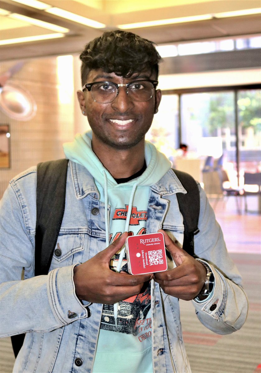 RULibraries's tweet photo. It’s another #WinnerWednesday! Congratulations to our third #RutgersLibraryMobileContest giveaway winner, Sudharshan Balaji ’25!

Sudharshan won a #RutgersLibraryMobile power bank just by downloading and logging in to our #app. [1/2]

📲 https://t.co/Lz7ufk0oNf https://t.co/J2GGAZUlJK