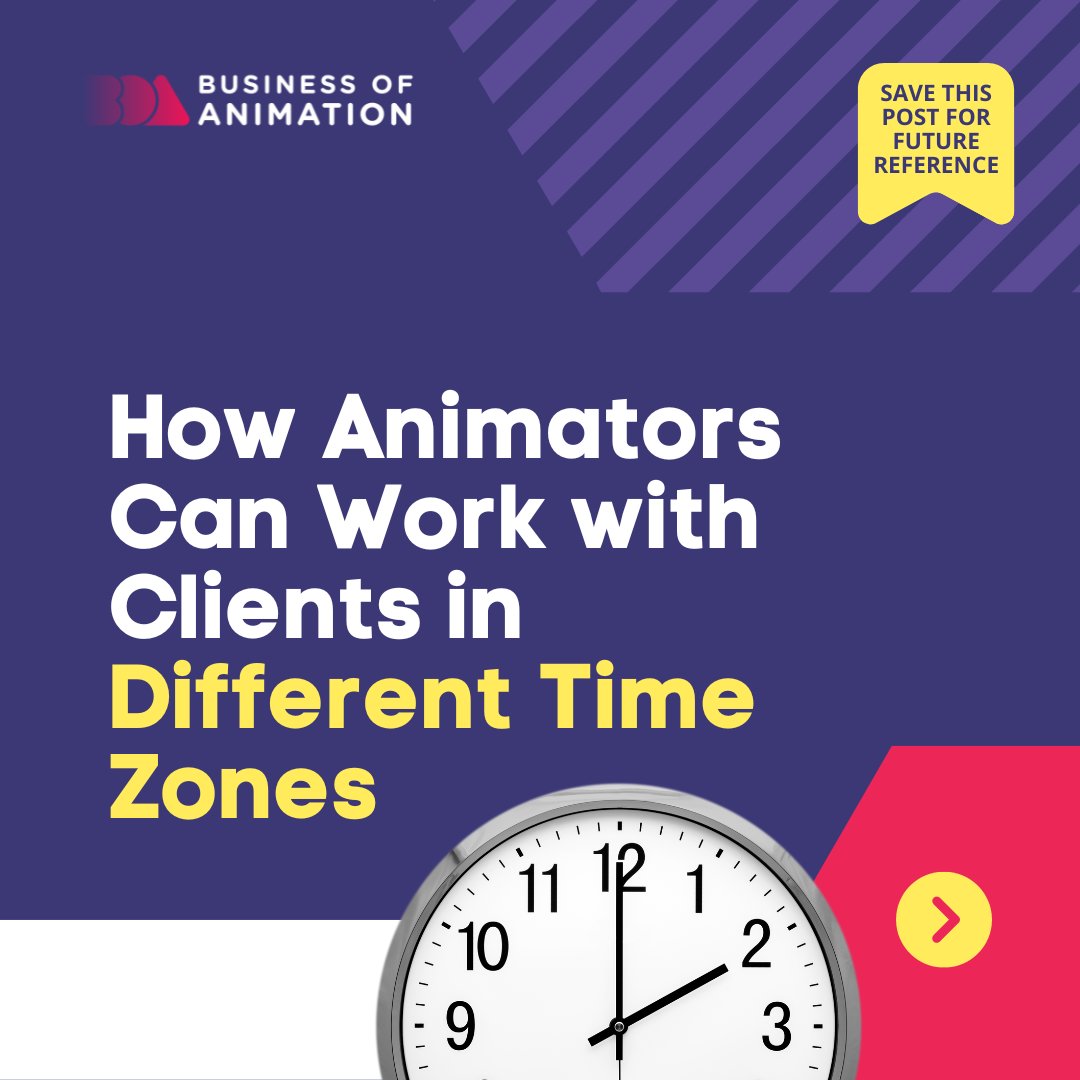 animationbiz's tweet image. Do you want to grow your animation business in ways that you never would have imagined? Don't be intimidated about expanding your reach into new time zones!

Here are 3 major ways how animators can work with clients in different time zones:

#AnimationClients #AnimatorsClient
