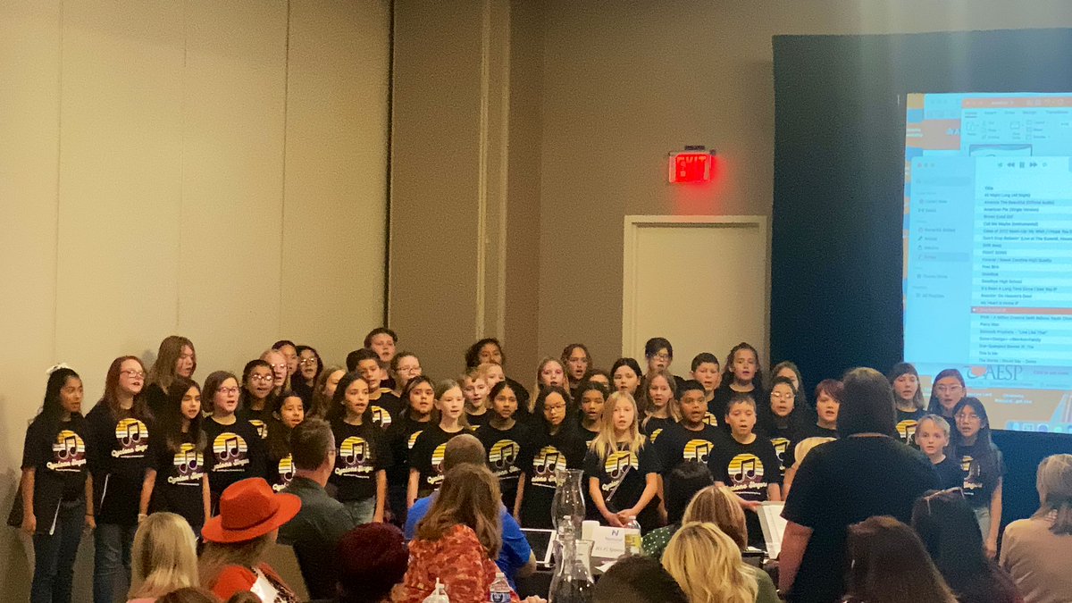 What a great way to open the <a href="/OAESP1/">OAESP</a> Mid-Winter Conference! Great job Washington Elementary Cyclone Singers from <a href="/CPSRedTornadoes/">Clinton Public Schools</a>! You were fabulous! #oklaed #oaesp22