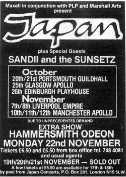 @caroline_binnie @ScotsPostPunk @analog_jugend @philk282 Great track! Was fortunate enough to see Japan on 3 different tours, each with a different guitarist. 12/5/81 - (Rob Dean) ,15/12/81 (David Rhodes) & 26/10/82 (Masami Tsuchiya) all in Edinburgh. @istevejansen @tsuchiya_masami @robdean @davidsylviannet