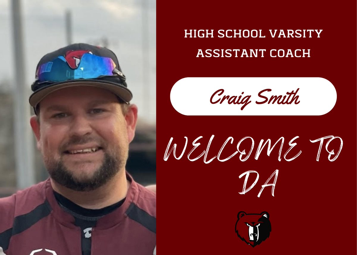 Welcome (back) Craig Smith to the DA Baseball Staff! Coach Smith has had stops at Springfield HS and Jo Byrns HS, before joining DA last season - while also being heavily involved with 5 Star Midsouth Baseball. Big day for our position player group!