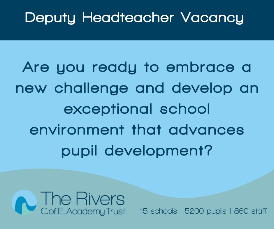 Rivers_MAT's tweet photo. We're hiring a Deputy Headteacher at Unity Academy, a primary alternative provision setting, opening in Kidderminster in September 2023
For more information and how to apply visit the Rivers website https://t.co/gxO1zaY1vn
#worcestershire #alternativeprovison #schooljobs https://t.co/oXsDOszq2i