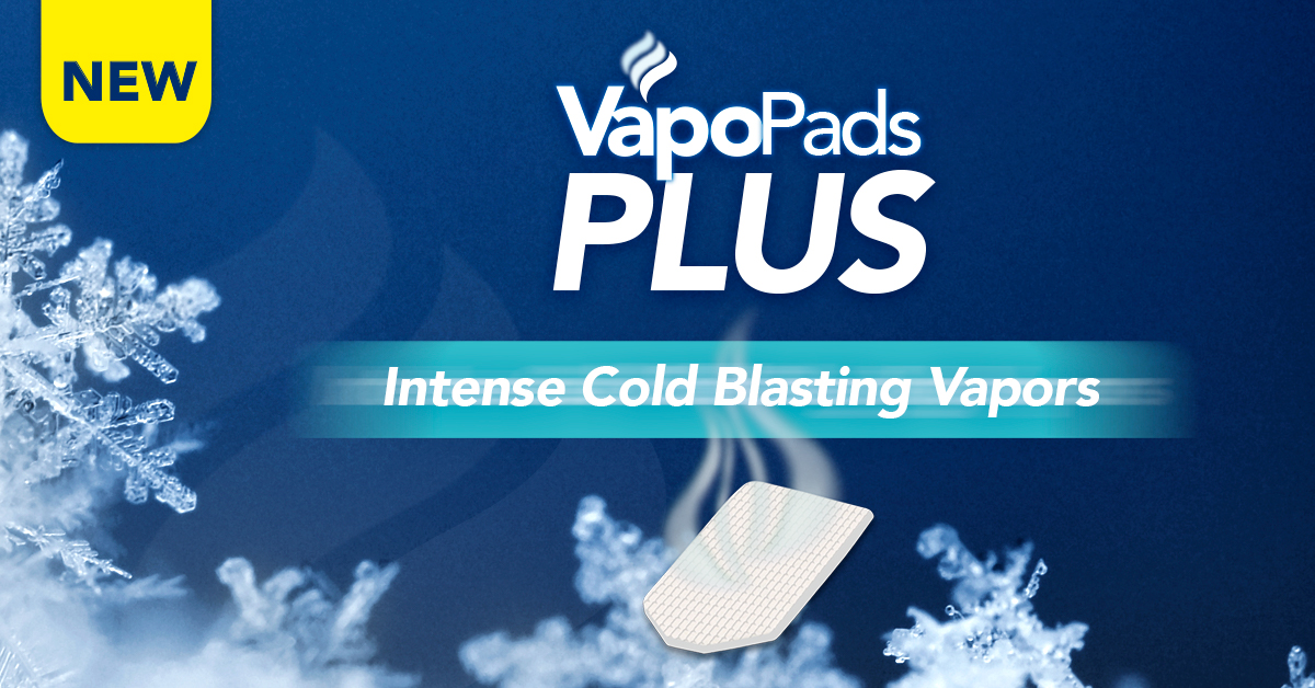 VapoPads Plus Intense Cold Blasting Menthol, 8 Pack