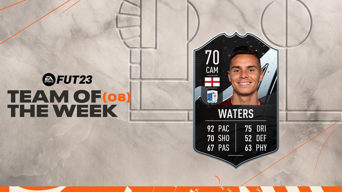 Sky Bet League Two (@skybetleaguetwo) on Twitter photo ๐ฅ After his recent performances, <a href="/BarrowAFC/">Barrow AFC</a>'s Billy Waters is in the @EASPORTSFIFA Team of the Week ๐คฉโฝ
#EFL #TOTW8 #FIFA23 #FUT23 ๐ฅ After his recent performances, <a href="/BarrowAFC/">Barrow AFC</a>'s Billy Waters is in the @EASPORTSFIFA Team of the Week ๐คฉโฝ
#EFL #TOTW8 #FIFA23 #FUT23