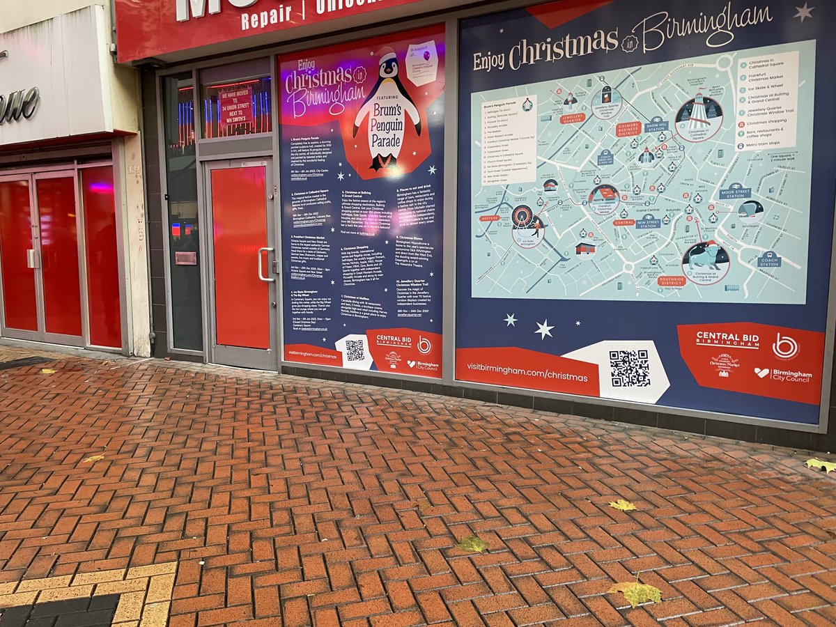 The team have been dressing planters and vacant units in the city centre today with new maps and info to help visitors enjoy all of the Christmas attractions in the city this year.