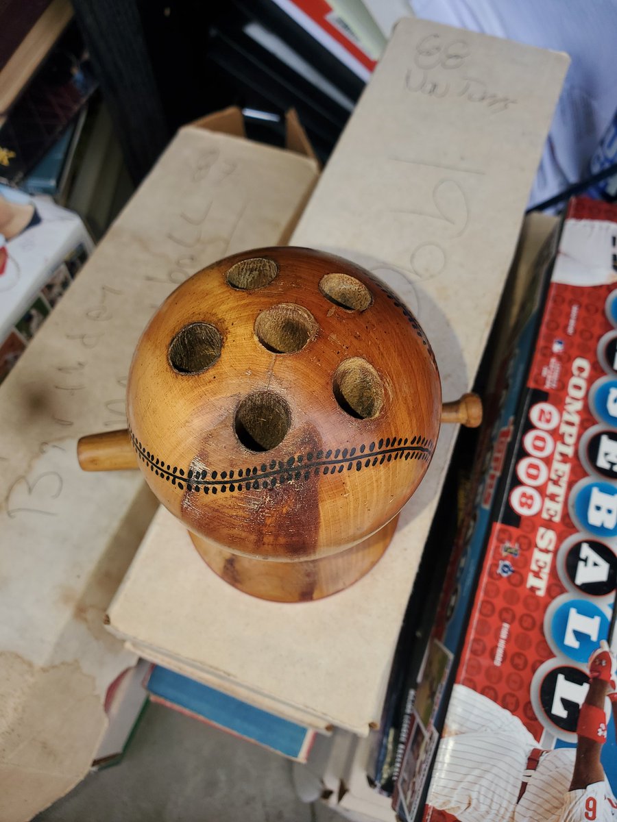 mwsss238's tweet photo. I picked this baseball pen/pencil holder up probably 10 years ago at a card show. The seller didn't know any history on it and my research has came up empty. Anyone out in twittersphere happen to know anything about it? https://t.co/LZfuis7TTv