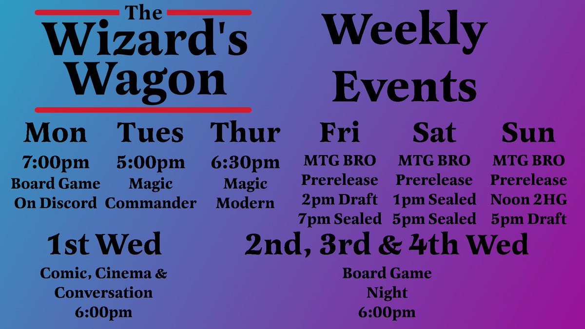 The Wizard's Wagon is hopping with events.  Hop on over to 6178 Delmar. 
#games #events #getout #thedelmarloop  #havefun