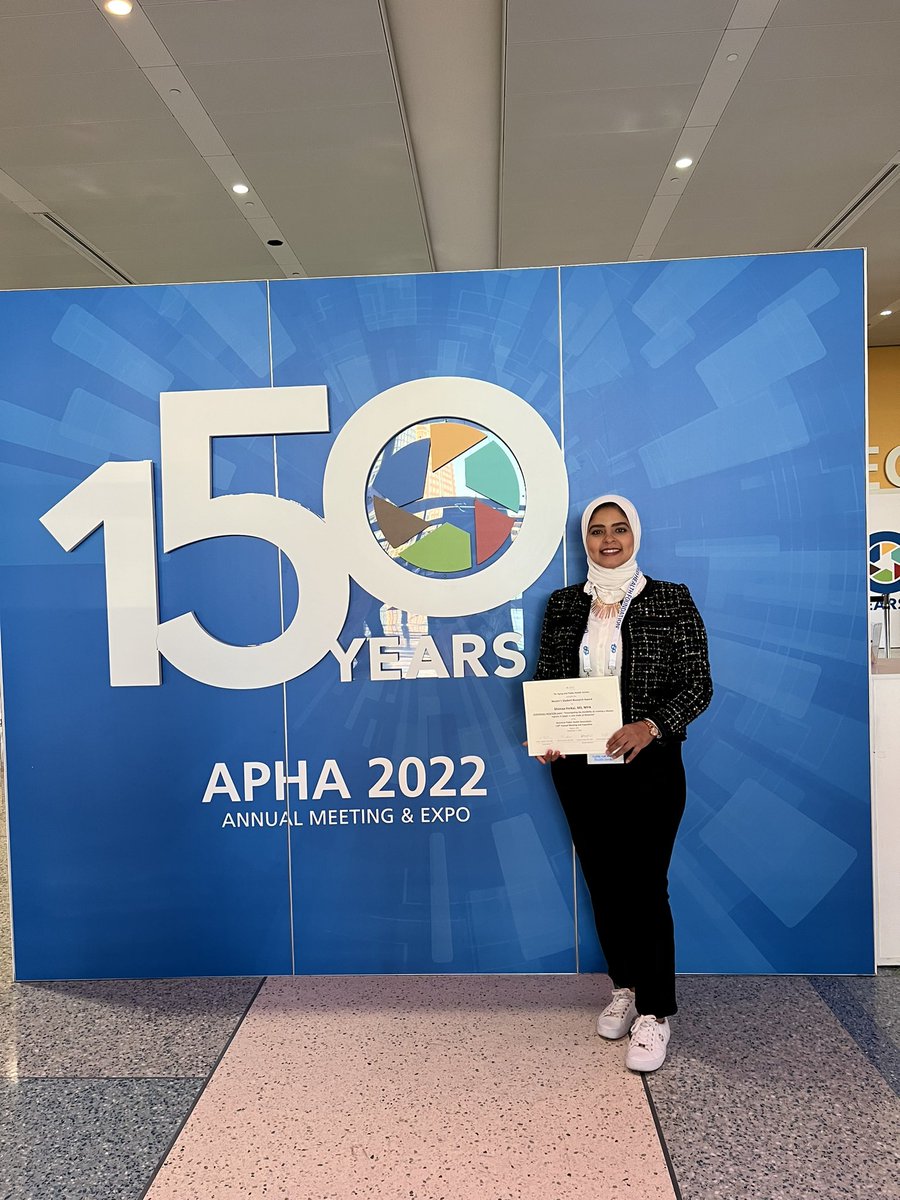 Shimaa Heikal (@s_heikal) on Twitter photo Very honored and excited to recieve this yearâs #apha2022 student award as part of the <a href="/APHA_Aging/">APHA Aging & Public Health Section</a> section!
Thanks my advisor <a href="/Mohamed03966736/">Mohamed Salama</a> and to everyone who made that possible and looking forward for many more achievements come! Very honored and excited to recieve this yearâs #apha2022 student award as part of the <a href="/APHA_Aging/">APHA Aging & Public Health Section</a> section!
Thanks my advisor <a href="/Mohamed03966736/">Mohamed Salama</a> and to everyone who made that possible and looking forward for many more achievements come!