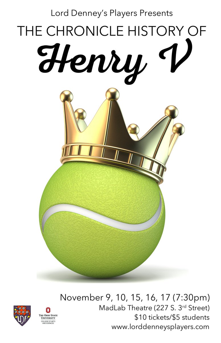 Don't miss the performances of Lord Denney's Players' production of The Chronicle History of Henry V at 7:30 pm today and tomorrow at <a href="/MadLabTheatre/">MadLab Theatre</a>!  bit.ly/3N06X14