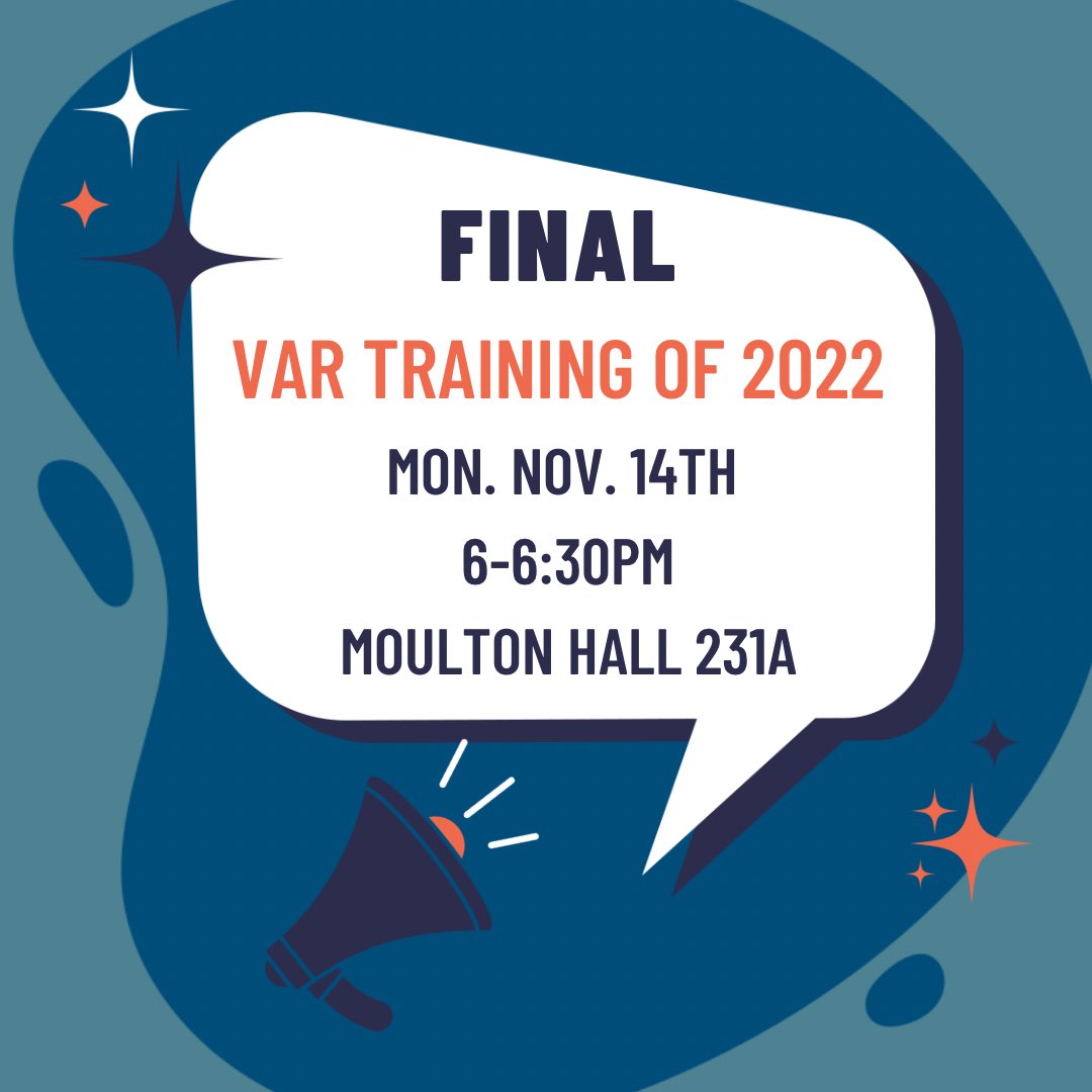 Just a reminder… our last VAR training is next week! Register at the link in our bio!
