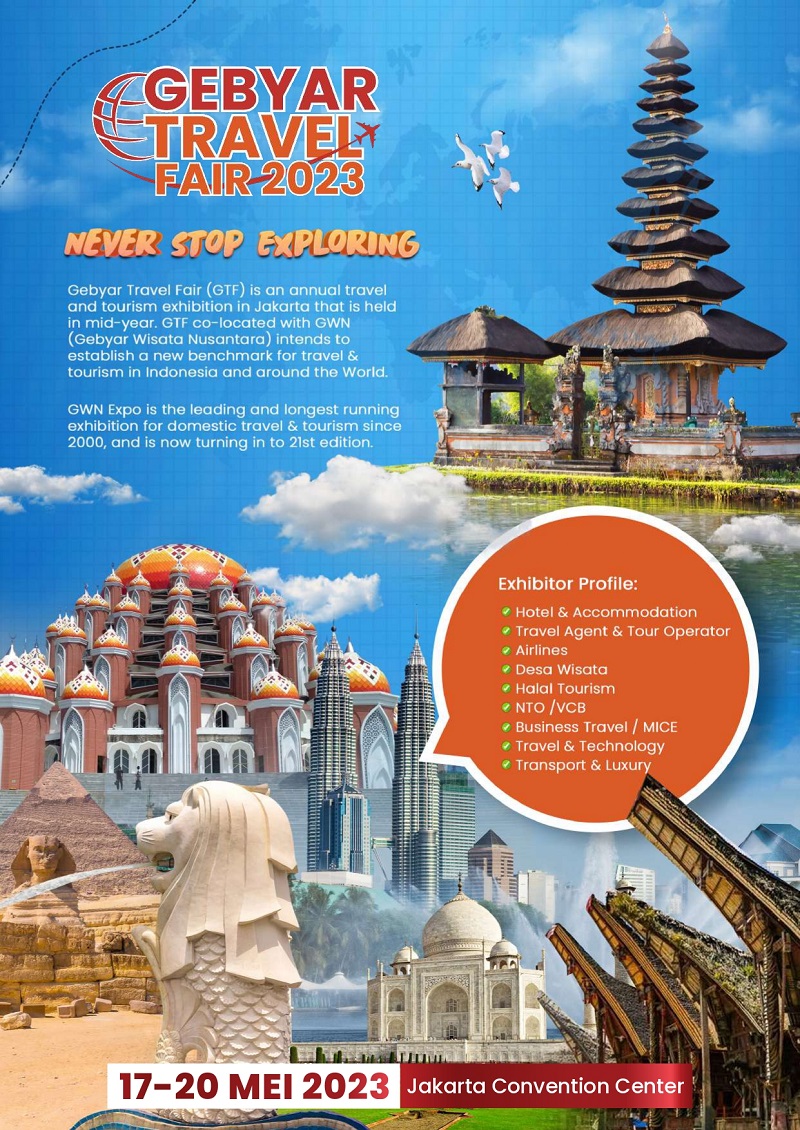 InfoJadwalEvent's tweet photo. GEBYAR TRAVEL FAIR 2023

Tanggal : 17 – 20 Mei 2023
Tempat : Jakarta Convention Center

Selengkapnya: https://t.co/AquhqylynX

#infojadwalevent #jadwalevent #pameran #eventjkt #jcc https://t.co/nvQgc1HuxN