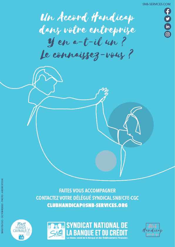Snb_CFE_CGC's tweet photo. 📅 Aujourd'hui, nous débutons la semaine du handicap ! 📅

Pour connaître toutes les informations nécessaires à propos des accords handicap de votre entreprise, contactez votre délégué SNB/CFE-CGC. 🤝

#semaineduhandicap #handicap #agir #AVosCotés #ensemble #inclusion https://t.co/lrQyZOk4XA
