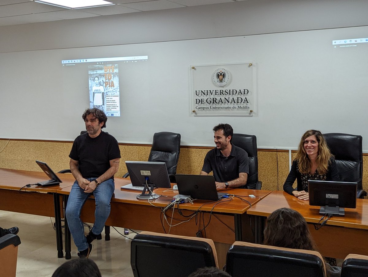 How to express migrant stories in film? Sam Sebastian presents #Dystopia film at <a href="/CanalUGR/">Universidad Granada</a> event in #Melilla that draws on migrant interviews <a href="/PERCEPTIONS_EU/">PERCEPTIONS</a> project <a href="/FGQuero/">Fernando García-Quero</a> <a href="/SU_Perceptions/">SwanseaPerceptions</a>