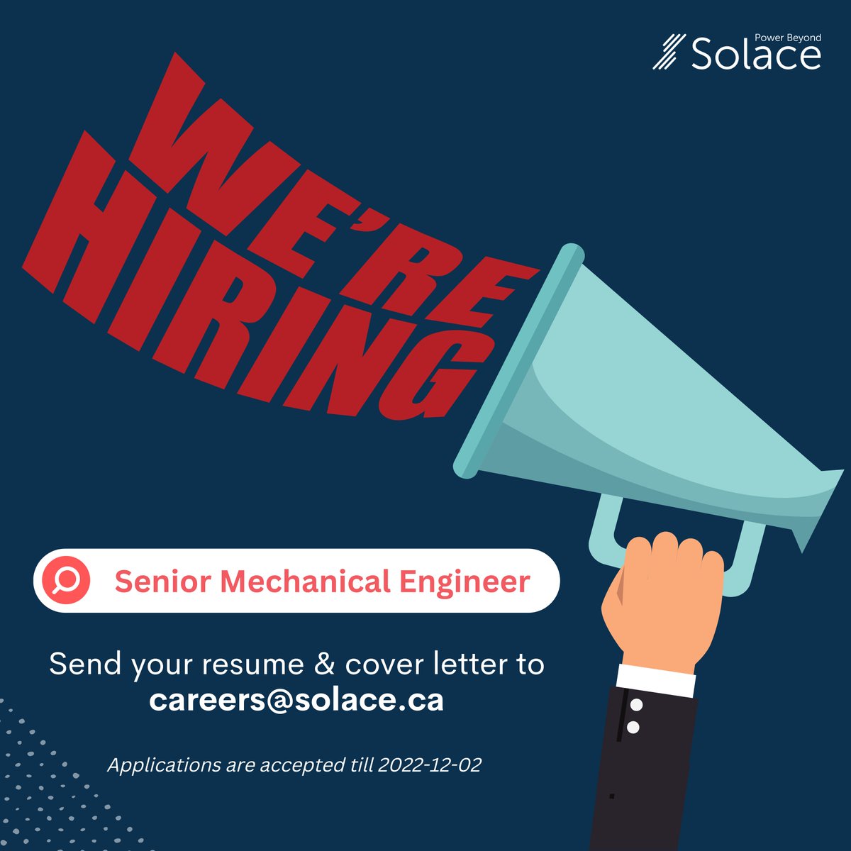 We are looking for a senior mechanical engineer to join our team in St. John's, NL.

For more details and to apply, visit: solace.ca/careers

#WeAreHiring #SeniorMechanicalEngineerJobs #MechanicalEngineeringJobs #EngineeringJobs #STEMjobs #Careers #LifeAtSolace