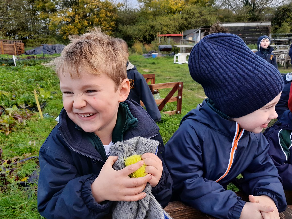 Edgeborough's tweet photo. Reception visited #farnhamcommunityfarm this week. The farm focuses on local produce & a healthy attitude towards the production behind it. Children picked tomatoes from the vines to be made into chutney, followed by shovelling woodchips for new planters #edgeboroughexperience https://t.co/CLUN805RsY