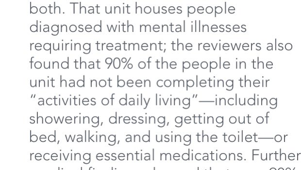 public records show an outbreak of lice &amp; scabies in a Fulton County Jail mental health dorm, impacting 100% of the people there. 90% were found to be significantly malnourished, with muscle wasting commonly seen in people with late stage cancers.