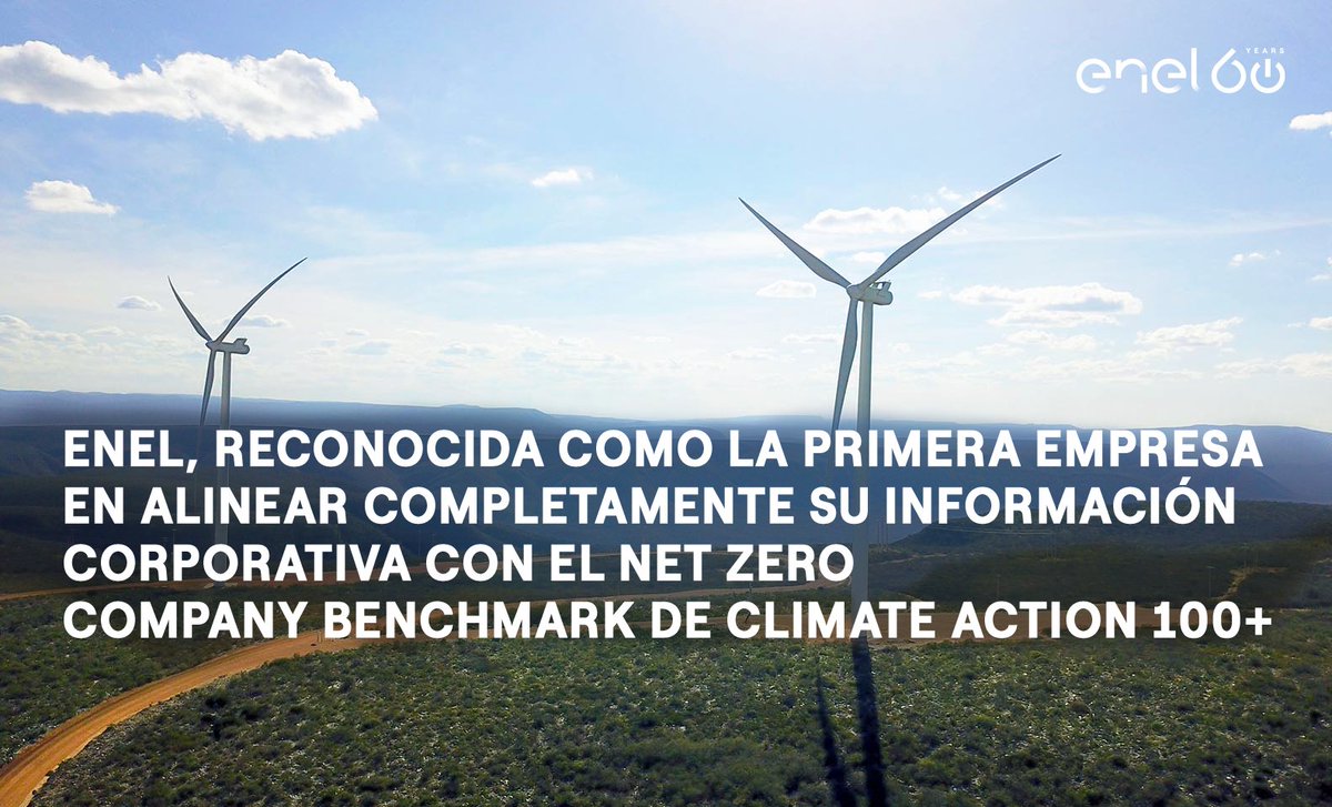 EnelGroupES's tweet photo. Una estrategia clara sobre el clima conduce a resultados significativos. Hemos sido reconocidos como la primera empresa completamente alineada con el #NetZero Company Benchmark de @ActOnClimate100. Descubre más 👉 https://t.co/4GEVP1rbCl https://t.co/TZT2bLAEUR