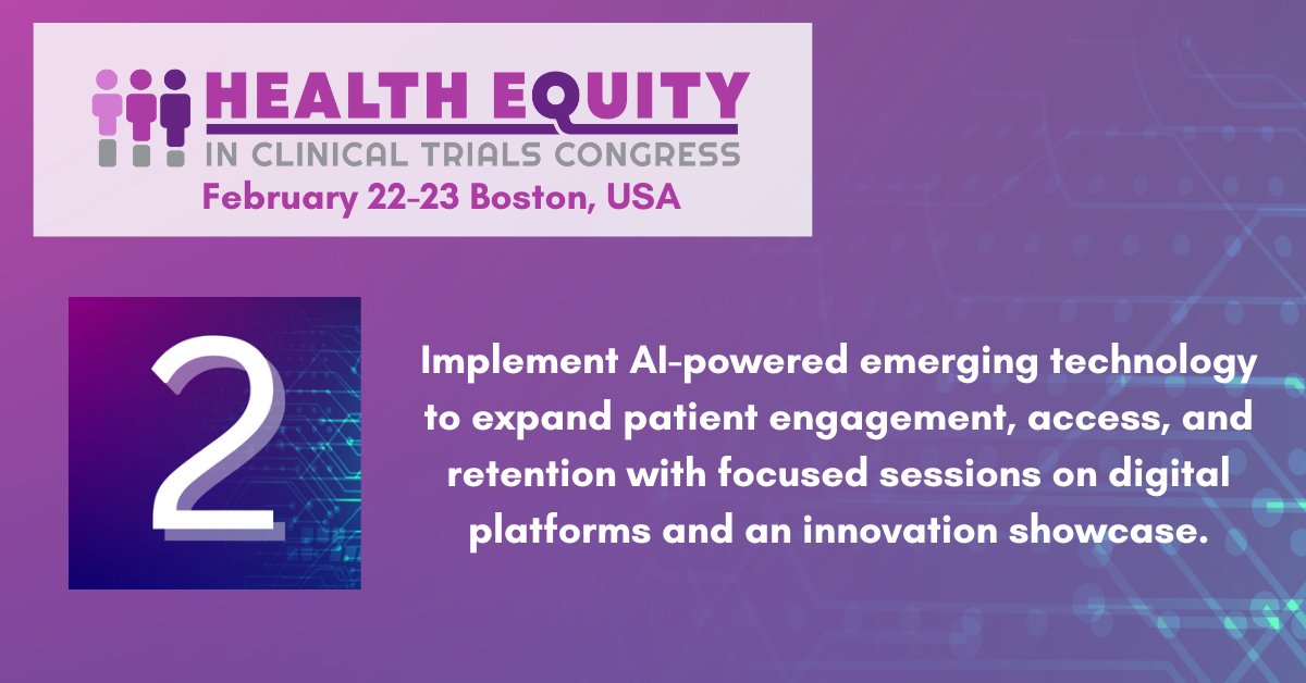HECT will be the perfect place for you to see the latest technologies helping patient engagement in the US. Take a look at our speaker line-up: hubs.ly/Q01rtFTB0
#healthequity #healthequityinclinicaltrialscongress #healthequityinclinicaltrials #diversityinclincialtrials