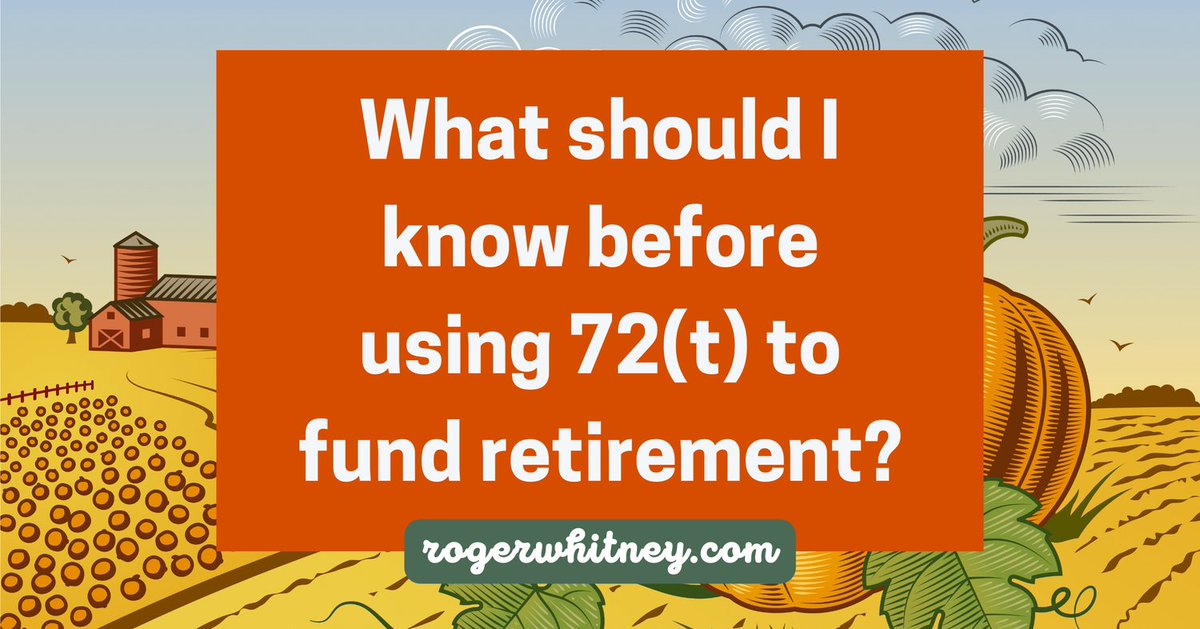 RunnymedeCap's tweet photo. The Retirement Answer Man #460 | What Should I Know Before Using 72T to Fund Retirement? https://t.co/eEGWvAbcjr | @Roger_whitney #72T #FundingRetirement #RetirementPlanning #Investment #FinancialPlanning #TheRetirementAnswerMan https://t.co/eEvnYeVB5m