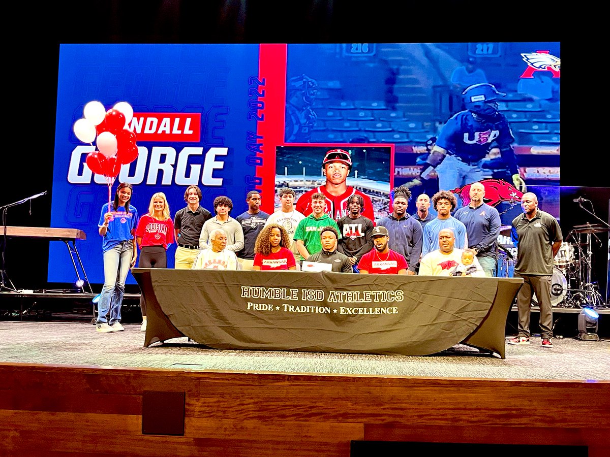 Joshua Koch_Humble ISD (@jokoch09) on Twitter photo | <a href="/HumbleISD/">Humble ISD</a> National Signing Day: <a href="/AHS_6aBaseball/">Atascocita Baseball</a> standout <a href="/kendallgeorge0/">Kendall George</a> signs with Arkansas for baseball. #NationalSigningDay #nsd23 | <a href="/HumbleISD/">Humble ISD</a> National Signing Day: <a href="/AHS_6aBaseball/">Atascocita Baseball</a> standout <a href="/kendallgeorge0/">Kendall George</a> signs with Arkansas for baseball. #NationalSigningDay #nsd23
