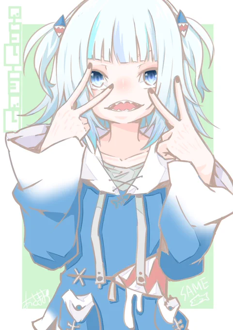 できる限り毎日お絵描き28日目(='∀`)人('∀`=)今日はぐらちゃん描いたよー☆ミ #gawrt 