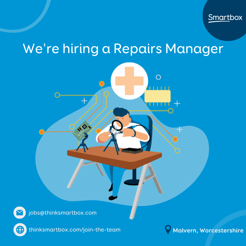 Smartbox (@thinksmartbox) on Twitter photo Join our team! We're hiring a Repairs Manager in Malvern.
Find out more about this role and other vacancies on our website👇
thinksmartbox.com/join-the-team
Or send your application to jobs@thinksmartbox.com
#Hiring #HiringTech Join our team! We're hiring a Repairs Manager in Malvern.
Find out more about this role and other vacancies on our website👇
thinksmartbox.com/join-the-team
Or send your application to jobs@thinksmartbox.com
#Hiring #HiringTech