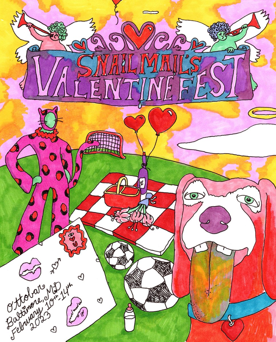 anothermgmtco's tweet image. .@snailmail has announced a five night hometown festival next year at @ottobuddy 💘 featuring surprise guests! Tickets on sale Friday, November 11th at 10 AM EST. Read more about it on @Variety 💘

variety.com/2022/music/new…

Poster by Corrinne James