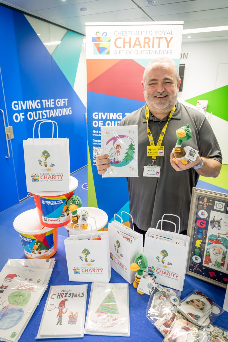 CRHTCharity's tweet photo. We're in our Charity Hub today selling special Christmas cards which have been designed by children in Derbyshire - all proceeds go towards our charity 💙
❌No fixed price
💖Just donate what you can  

Why not pick up a 'mini Webster' 🦆 whilst you're there as a stocking filler? https://t.co/QM4vKxOVlM