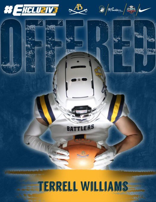 After a great talk with coach I’m blessed to have received another offer to continue my athletics and academics at AB University ❤️@coop_football @BattlerSprintFB @smerls31 <a href="/EDGYTIM/">Timothy “EDGYTIM” OHalloran</a> <a href="/griff_jensen10/">Griff Jensen</a>