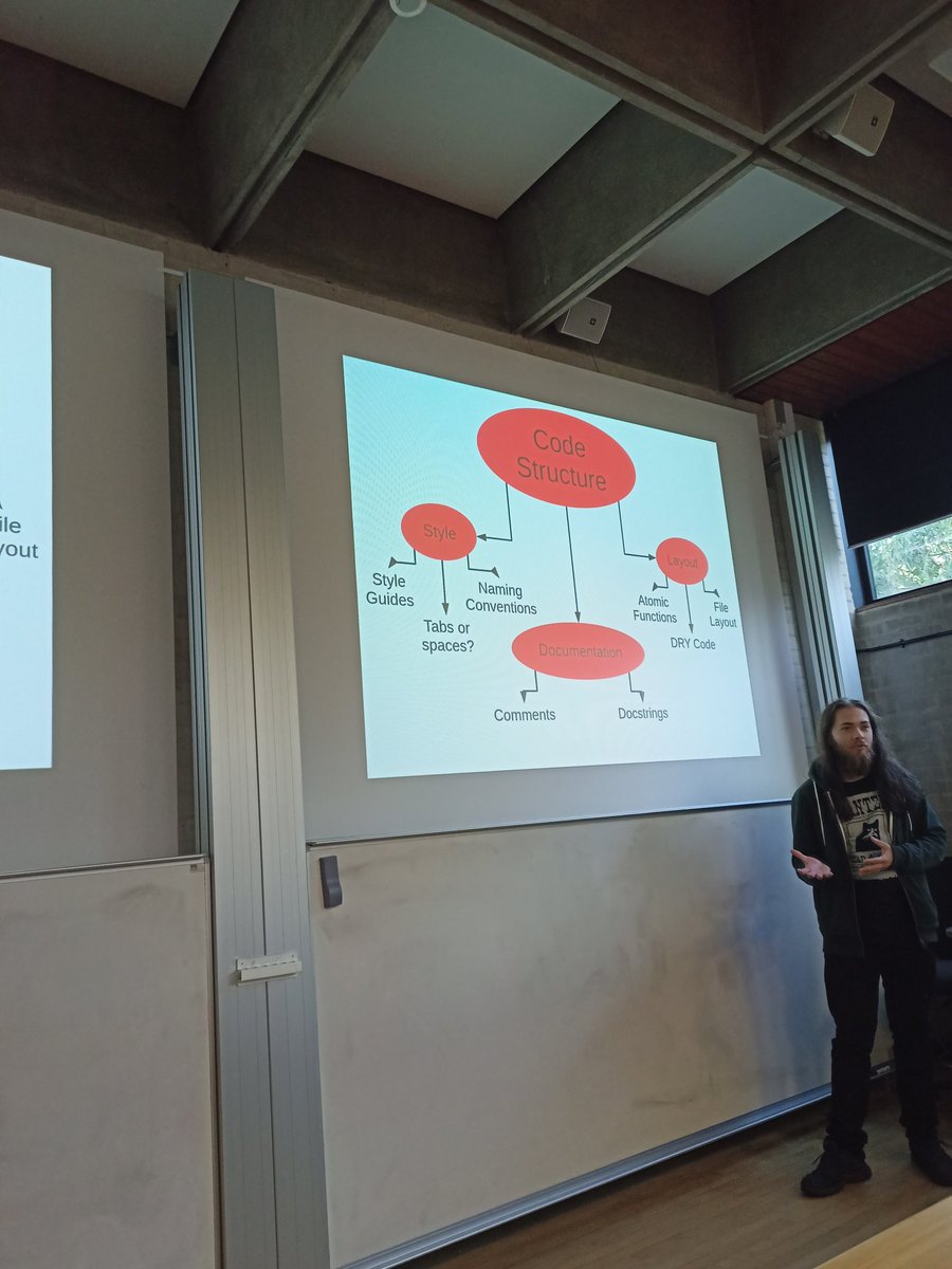 seb_math_bio's tweet image. A great "We don't byte" #CodingClub session led by fellow @CdtTopDes student Joshua Barrass. Today we discussed #CodingStructure. We have many more sessions planned. Contact me if you're #PGRs @unibirmingham starting your research with code and want to learn some useful skills