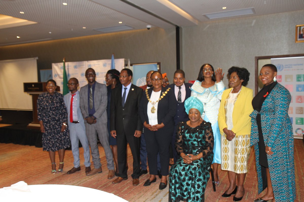 UNZambia's tweet photo. Thank you to Zambia’s First Lady Her Excellency @MrsHichilema for gracing the @UnaidsZ advocacy campaign Launch. We continue to work to #EndAIDS by 2030 with the youth in #Zambia and other stakeholders. #HIVPreventionZambia https://t.co/UHBH4Zhcco