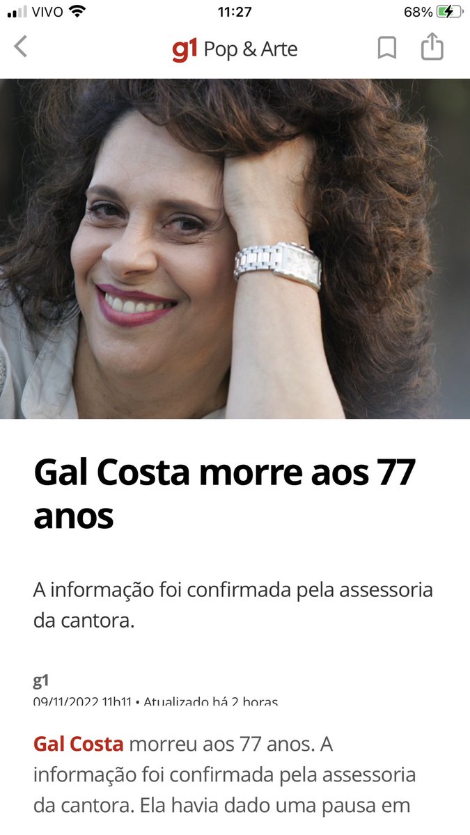 marcelo_lopes07's tweet photo. A gnt que é da cultura não tem um mínimo de sossego. Agora seguimos sem Gal https://t.co/zFmFmJSZ7F