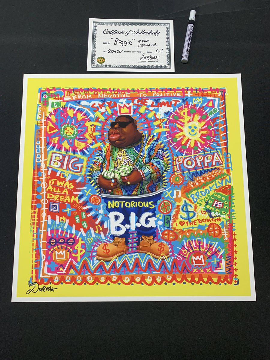 🛎GIVEAWAY 1/3🛎
“Biggie” limited edition print!
To enter:
1. Like &amp; RT
2. Follow <a href="/dosbrak/">DOSBRAK</a>
&amp; <a href="/dosbrak_auction/">dosbrak_auction</a> 
That's all, good luck!! ☘️😊