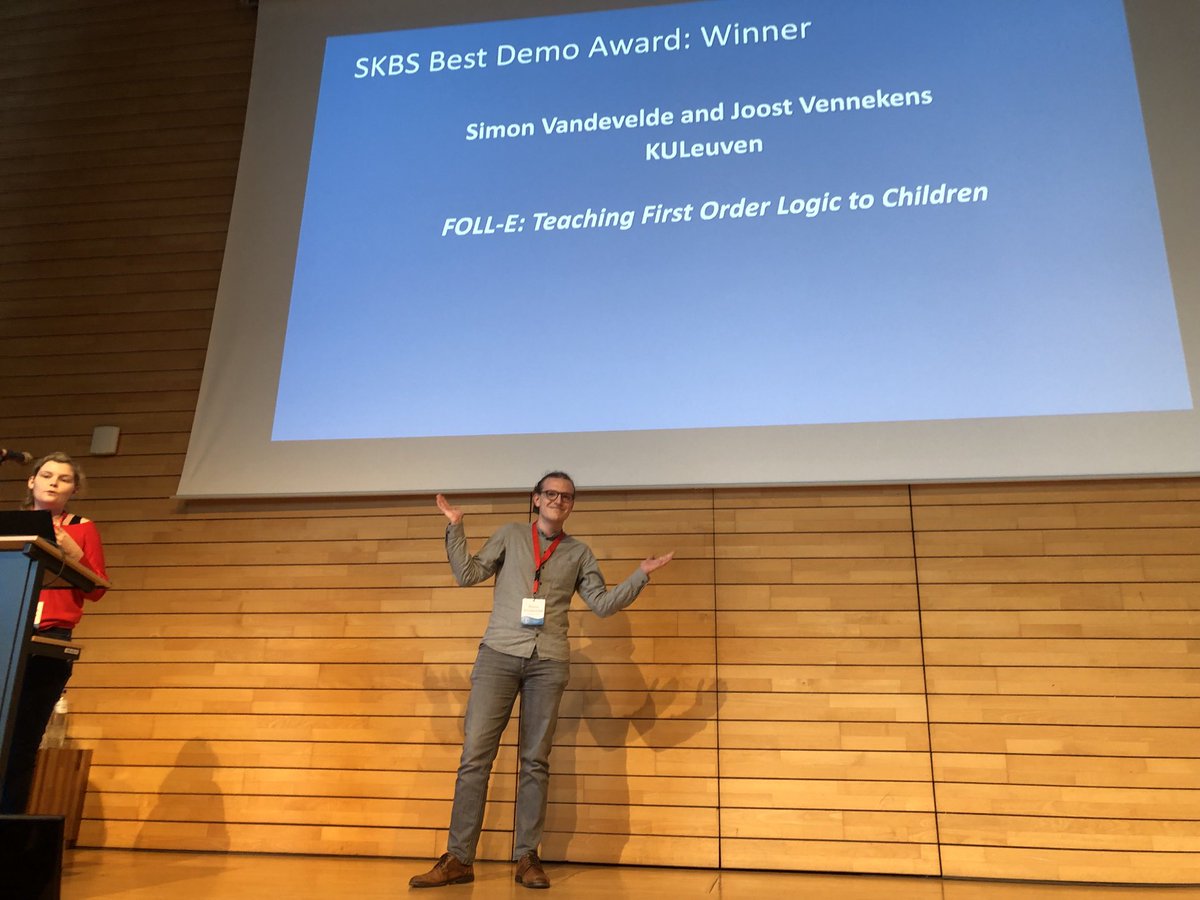 DTAI_KULeuven's tweet photo. Congratulations to ⁦@kshitijgoyal92⁩ and Simon Vandevelde for winning, respectively, the best paper and best demo award at #BNAIC #BeNeLearn conference! ⁦In collaboration with @Tunify⁩ ⁦@VLAIO_be⁩ #AIFlanders https://t.co/ZnV5TB4Z4m
