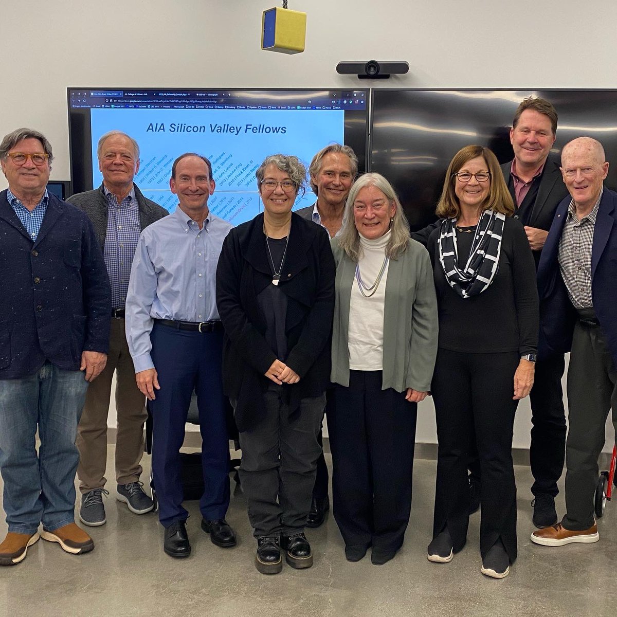 Congrats to 3 female FAIA in <a href="/aiascv/">AIA Silicon Valley</a>; representing our <a href="/WIA_SV/">WIA Silicon Valley</a>; our WIA was formed to bring about equity. Heard from Pamela Brulé, @Britt_AIA &amp; Sharon Refvem re path to FAIA; FAIA’s represented by Lee Salin, Rob Steinberg, Ken Rodrigues, Jerry King, Chris Wasney, Kent Mathers.👏🏽