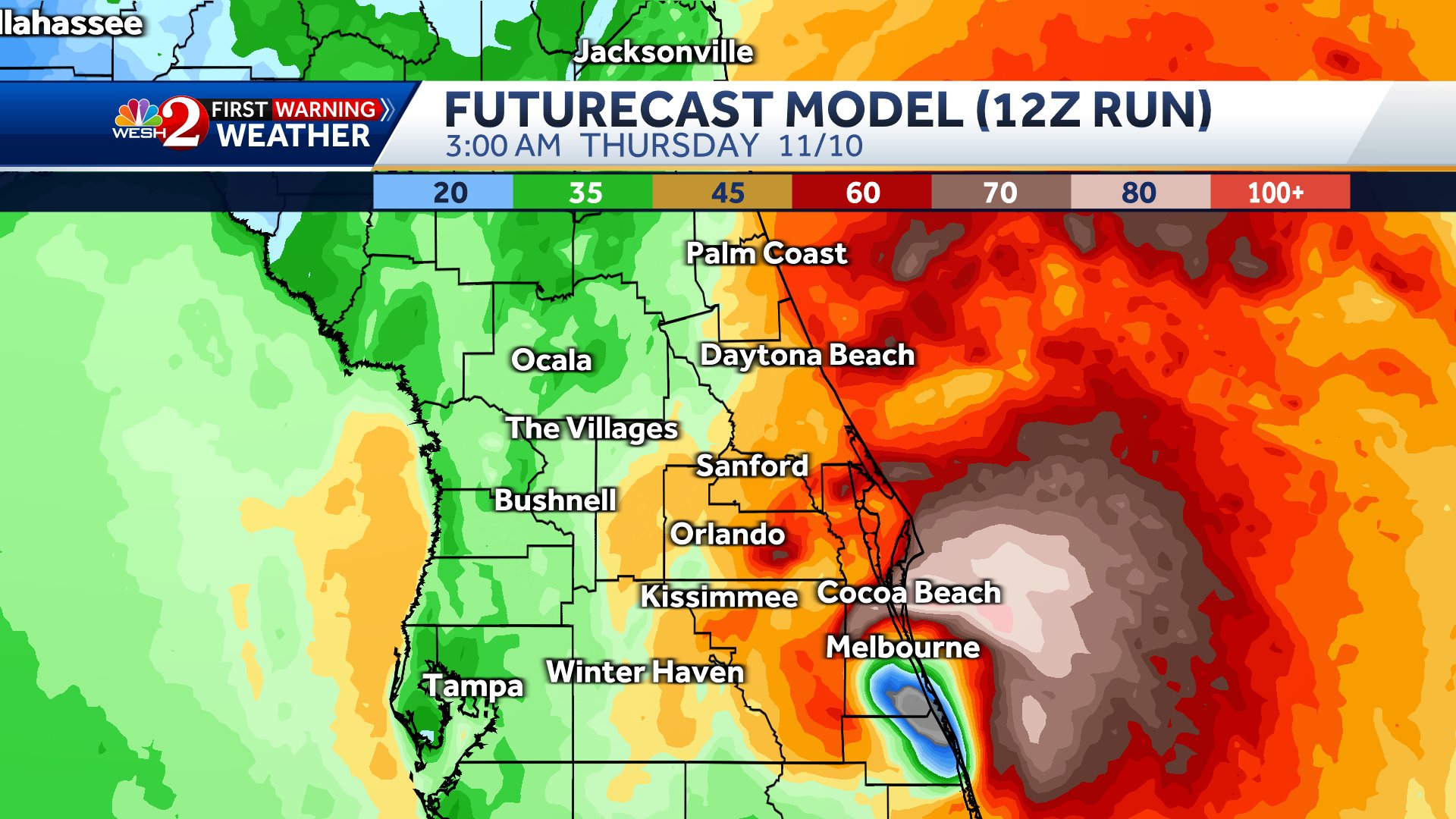 Hurricane warning for parts of Palm Beach County, Treasure Coast