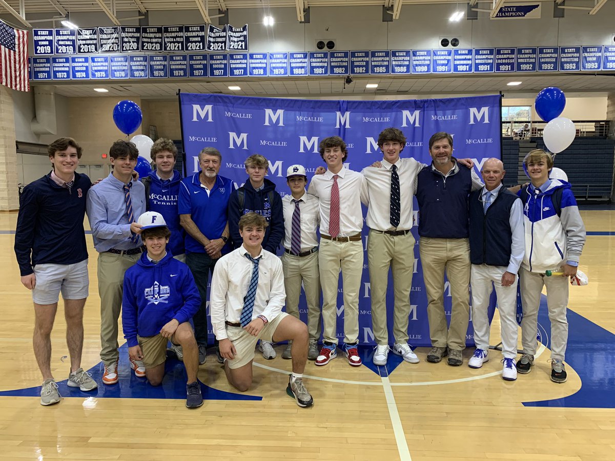 Congratulations to all these young men on their signing day! Hudson Calhoun (Ole Miss), Olin Johnson (UNC), Sebastian Leinberger (Sewanee), and Grayson Smith (Florida) all made it official this morning. Can’t wait to see you all in blue this spring!