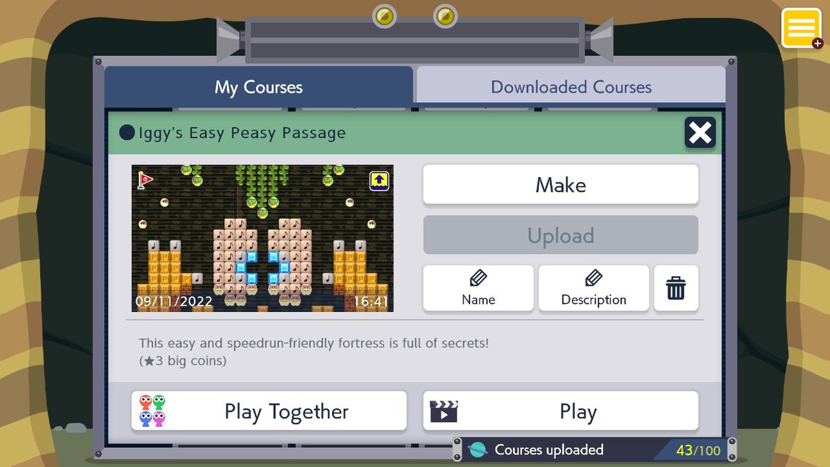 AegisCook's tweet photo. New course: WN7-252-3RG
#SuperMarioMaker2 #NintendoSwitch https://t.co/BSM6BDS633