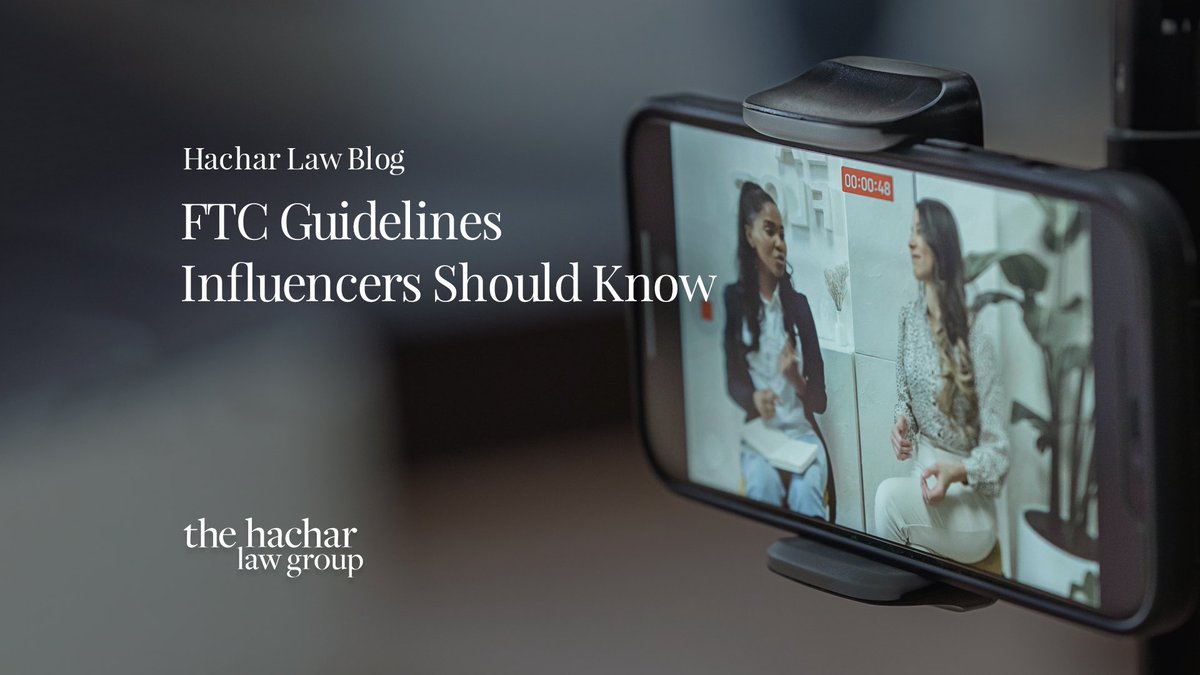 If you are an influencer or an artist endorsing products on your social media, there are a few things that you should know before posting any paid content. 📷 

Dive deep into this topic. Read Hachar Law blog --> 🔗 hachargroup.com/entertainment-…

#HacharLawGroup #Influencers