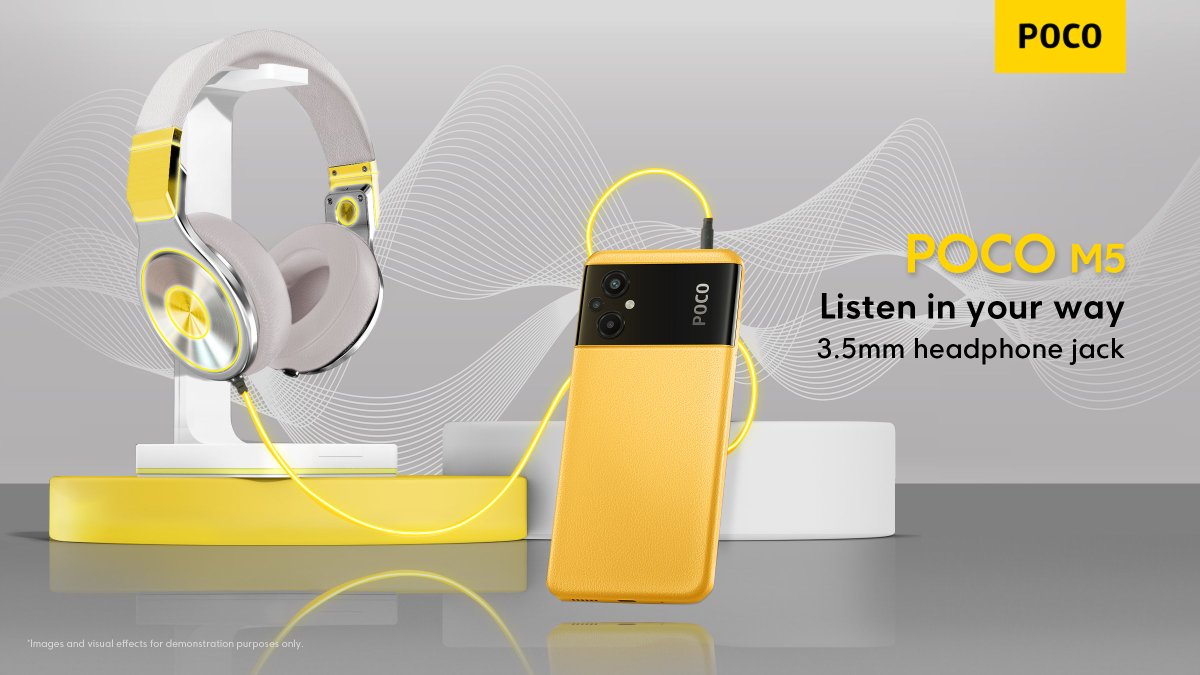 pocouk's tweet photo. With a 3.5mm headphone jack, choose how you listen to your music. #POCOM5 #ThePerformancePlayer https://t.co/gfGymd5ON8