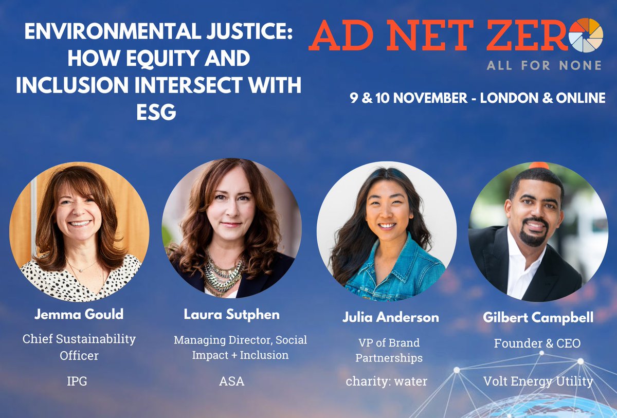 Our Chief Sustainability Officer Jemma Gould will join @ad_association tomorrow for a panel discussion on environmental justice and its intersection with equity and inclusion. Register here: adassoc.org.uk/events/ad-net-…