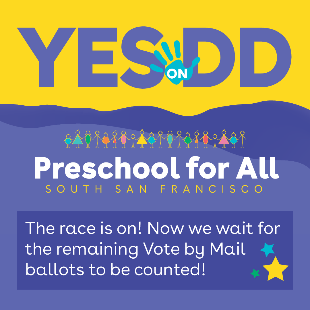 ece4allssf's tweet photo. The county's Election Night report puts Yes on #MeasureDD at 43.46%. We're still in the race: only 8589 of 25,000 (projected) #SSF votes have been counted so far. Now we wait for the “late” Vote by Mail ballots—those received after Friday, November 4—to be added to the total. https://t.co/xpdm3vu1Xu