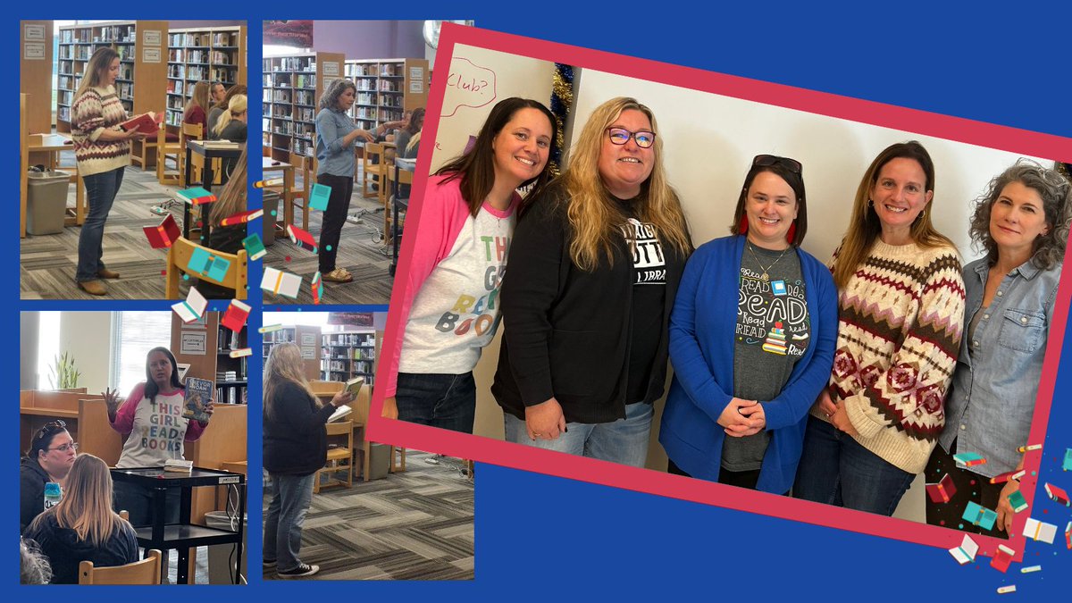 It was a great PD Day booktalking to ELA teachers with my FZ peeps. Our friend and Hazelwood elementary librarian <a href="/cmscaia/">Carolyn Allen</a> was a presenter at another session. So fun to have her at FZW! <a href="/N_ODaniels/">Nina O'Daniels</a> <a href="/george_jenni/">Jenni George</a> <a href="/jamiesonju/">Julie Jamieson</a> <a href="/MASLOnline/">MO School Librarians</a> #maslstories @ZumWestHigh <a href="/fz_libraries/">FZ Libraries</a>