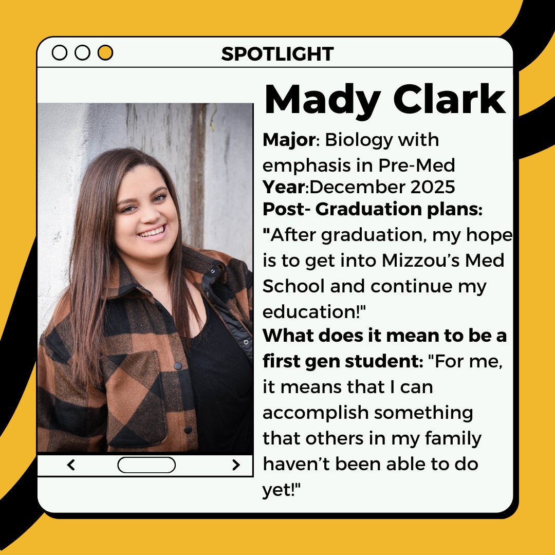 MizzouTRiO's tweet image. First-Gen Students are: students of action 🏆
#CELEBRATEFIRSTGEN
Our students are constantly showing us how hard they work to excel. #FIRSTGENMIZZOU 🐯