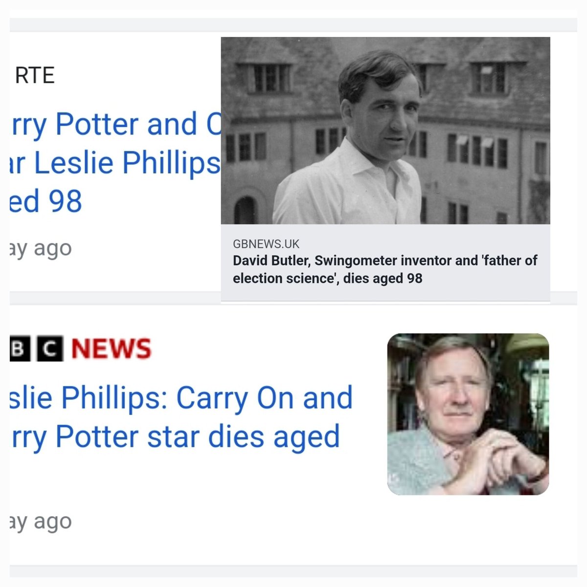 nialljclarke's tweet image. Sad times. The oldest swinger in town and the oldest swingometer in town both dead at 98.
#swingometer 
#LesliePhillips