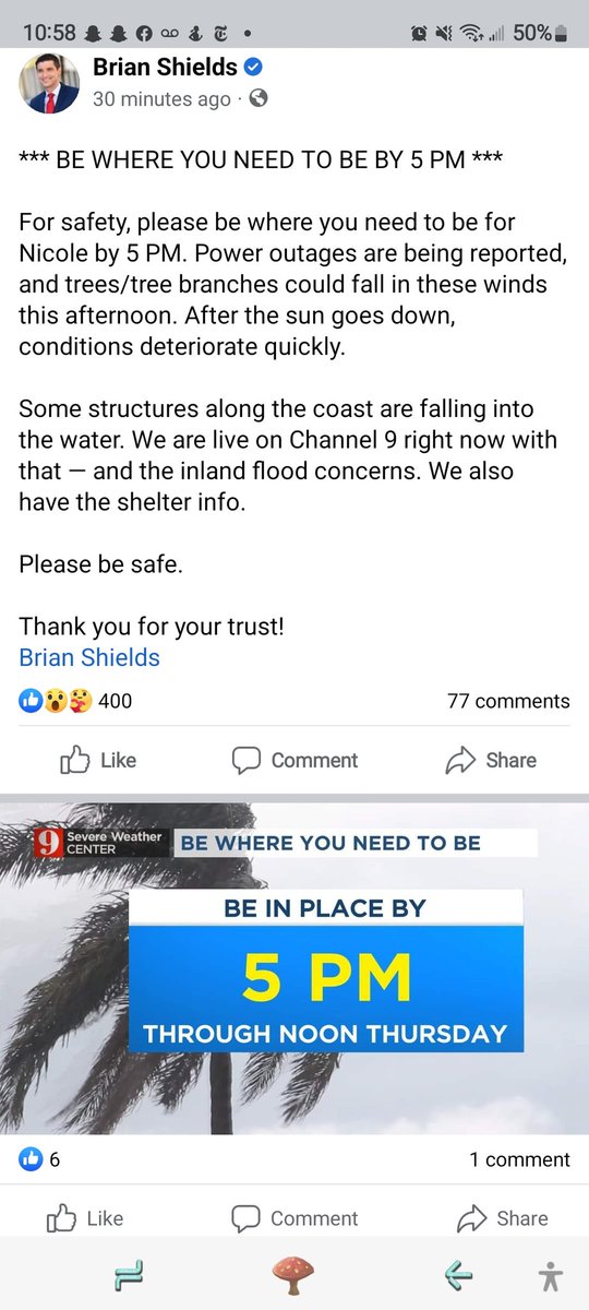 BlueEyedBB's tweet photo. @MillersAleHouse - Re: Hurricane Nicole- you guys want your employees/management to drive home between 1am-2am when the weather is super nasty outside? New sources are telling us to be in place by 5pm Wednesday. :(
#HurricaneNicole #profitoverpeople #closeyourstores https://t.co/QG3XhAowYw